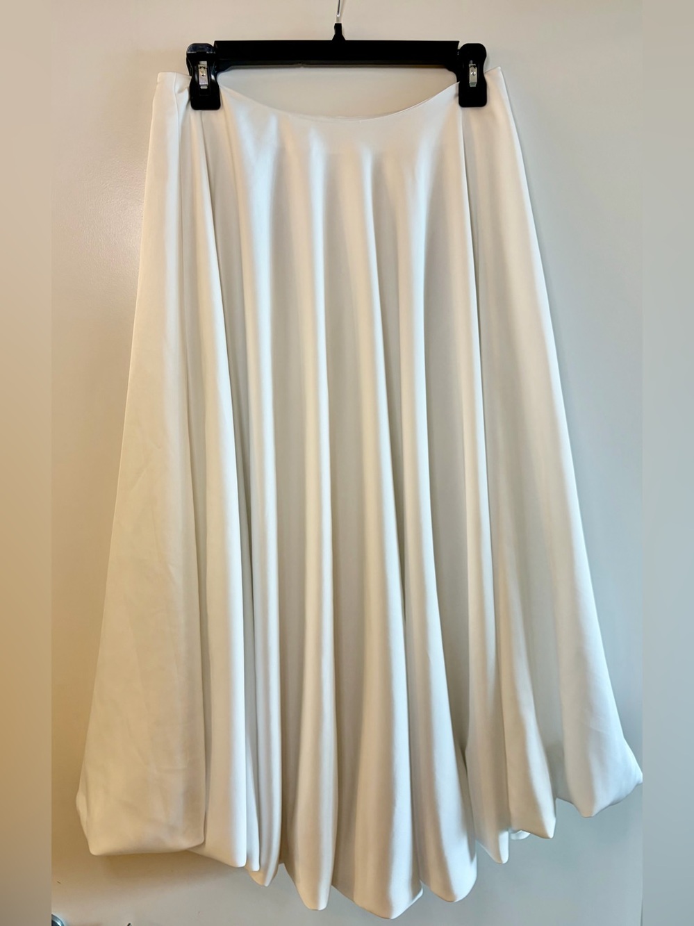 White Midi Bubble Skirt